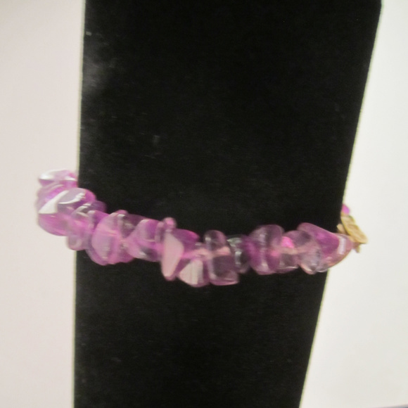 Dark Purple Amethyst Bracelet with Filigree Clasp - Picture 2 of 4